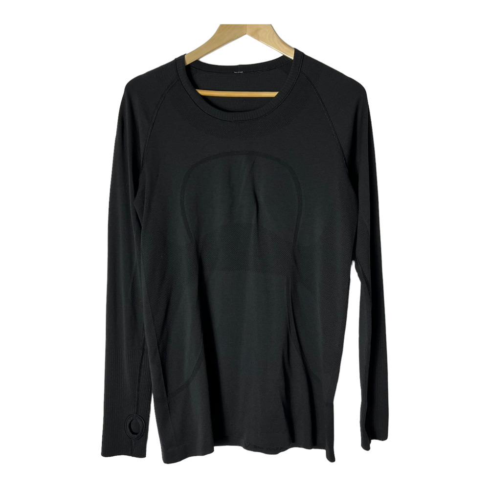 lululemon athletica Black Long Sleeve Crew Neck Top